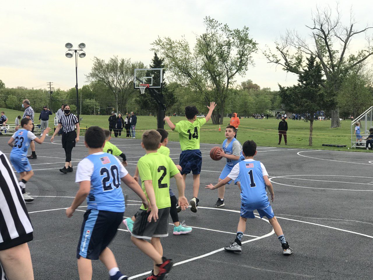 Except for the wind and some rain, the CYO outdoor hoops league has been a slam dunk